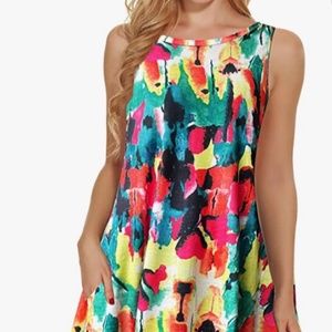 Muse Floral Tank Short Dress**2 day priority shipping